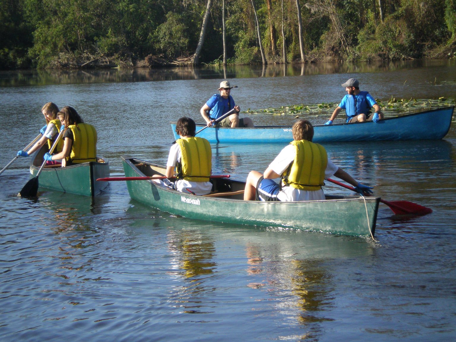 Canoers at River Sweep 2012